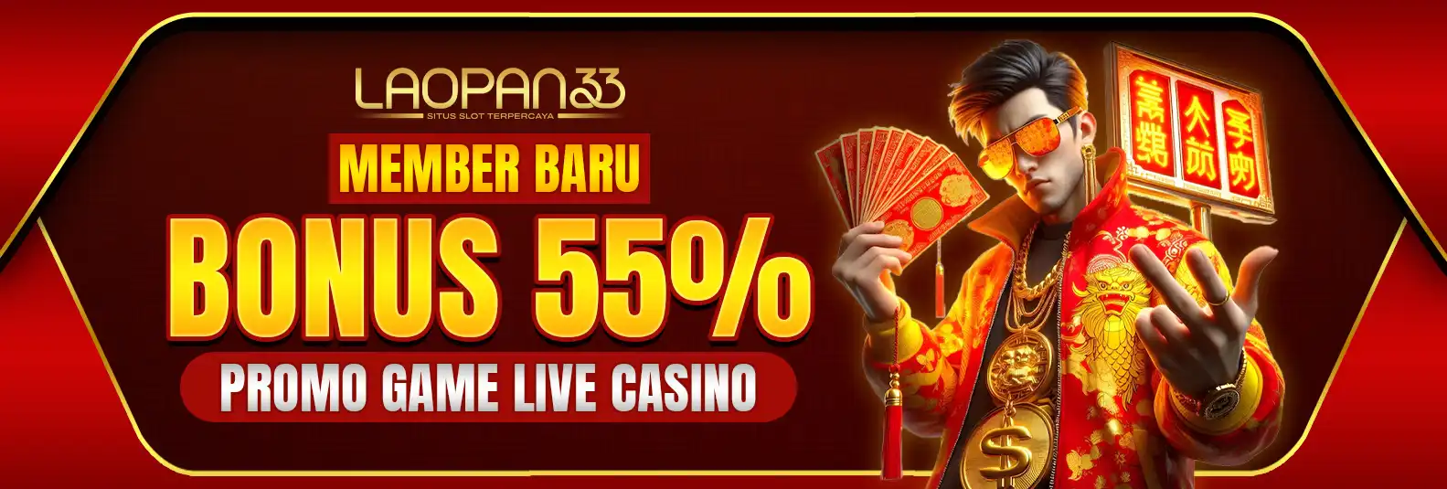 BONUS NEW MEMBER 55% LIVE CASINO